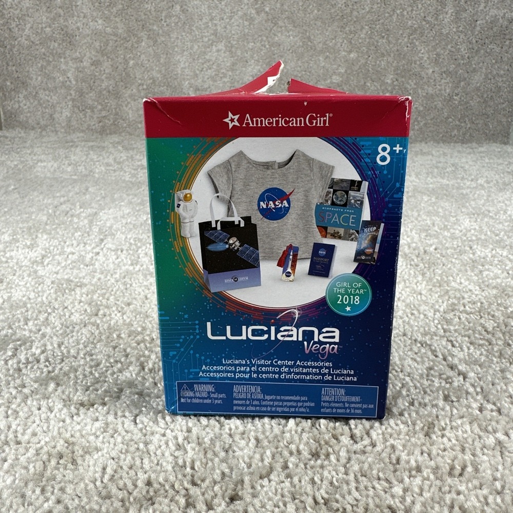 American Girl Luciana Visitor Center Accessories NASA Retired Damaged Box